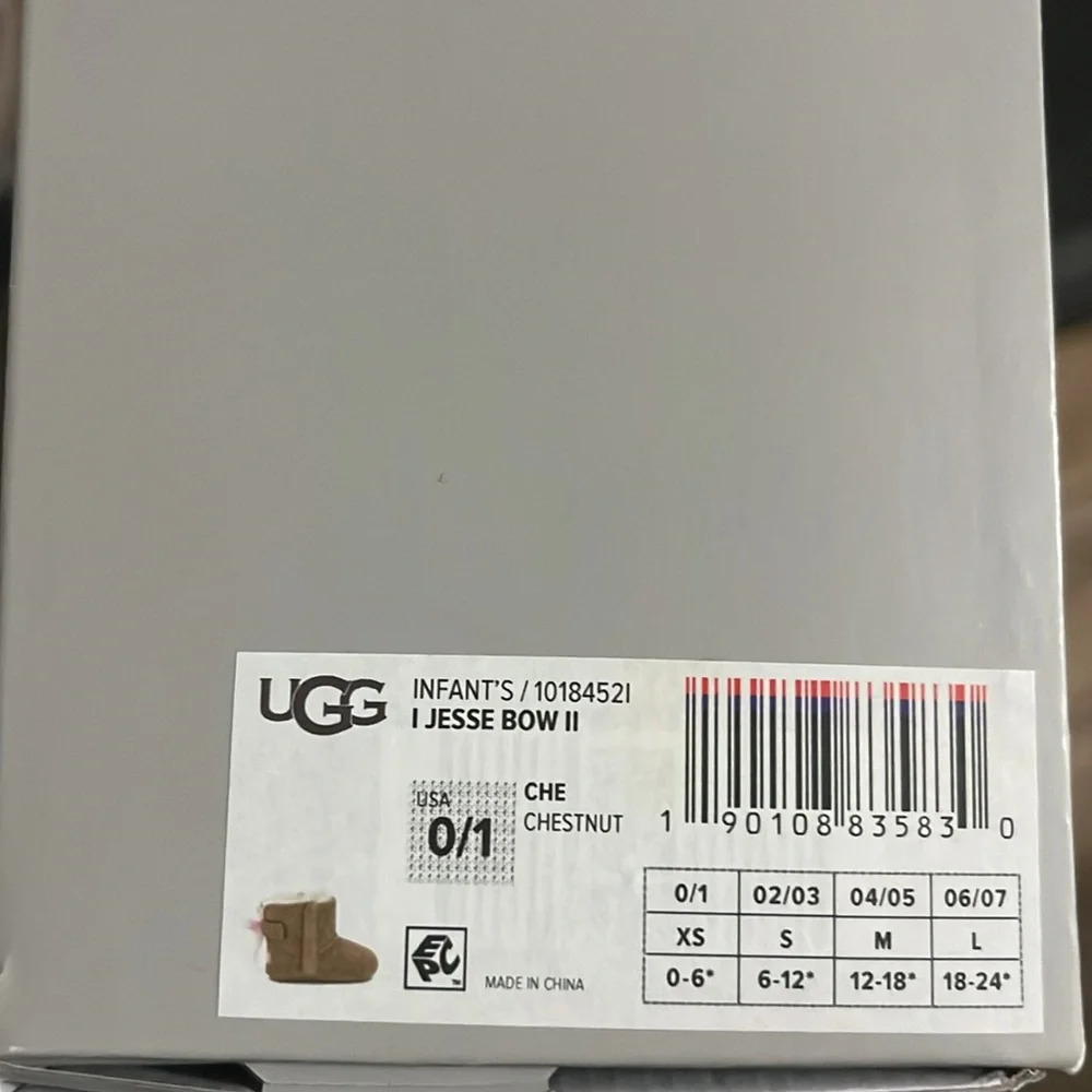 Ugg - infant Jesse Bow 11 size 0/1 - Picture 5 of 5